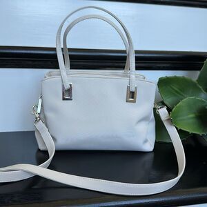 Frankie & Johnnie Nylon Crossbody Shoulder Satchel Purse Neutral new